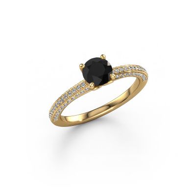 Verlobungsring Elenore rnd 585 Gold Schwarz Diamant 0.72 crt