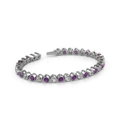 Tennis bracelet Allegra 4 mm 585 white gold amethyst 4 mm