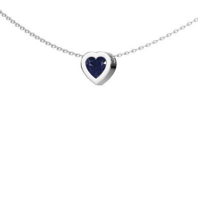 Pendant Tonja 585 white gold sapphire 5 mm