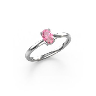 Verlobungsring Lynelle 1 950 Platin Pink Saphir 6x4 mm