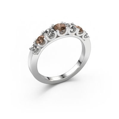 Ring Selina 3 585 white gold brown diamond 0.86 crt