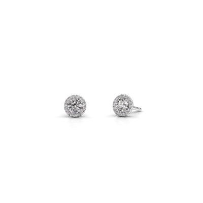 Earrings Seline rnd 950 platinum diamond 0.64 crt