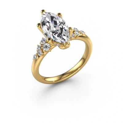 Engagement ring Emma MRQ 585 gold lab grown diamond 2.822 crt