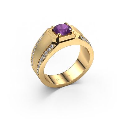 Men's ring Maarten 585 gold amethyst 6.5 mm