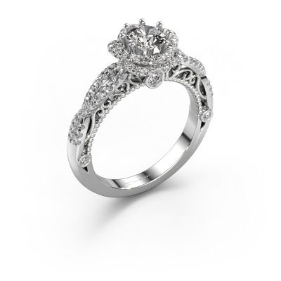 Engagement ring Lysanne 950 platinum diamond 0.95 crt