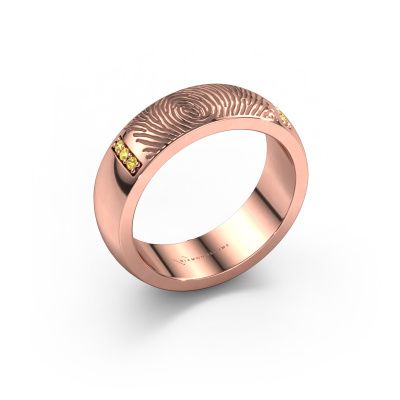 Wedding ring Daine 585 rose gold ±0.24x0.08 in yellow sapphire