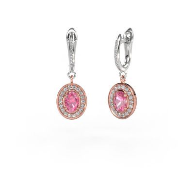 Pendants d'oreilles Layne 2 585 or rose saphir rose 7x5 mm