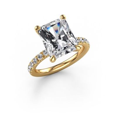 Engagement ring Crystal RAD 4 585 gold lab grown diamond 5.50 crt