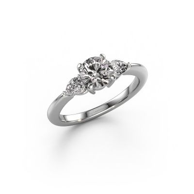 Engagement ring Chanou RND 950 platinum lab grown diamond 1.22 crt