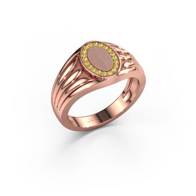 Bague pinky Marinus 585 or rose saphir jaune 1.2 mm