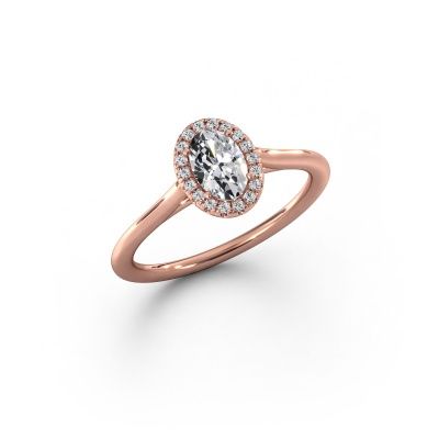 Verlobungsring Seline ovl 1 585 Roségold Lab-grown Diamant 0.49 crt