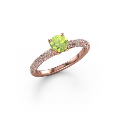 Verlobungsring Elenore rnd 585 Roségold Peridot 5.4 mm