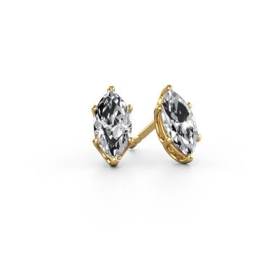 Clous d'oreilles Sam MRQ 585 or jaune diamant synthétique 1.00 crt