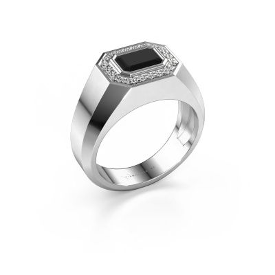 Heren ring Dylan 2 950 platina zwarte diamant 1.545 crt