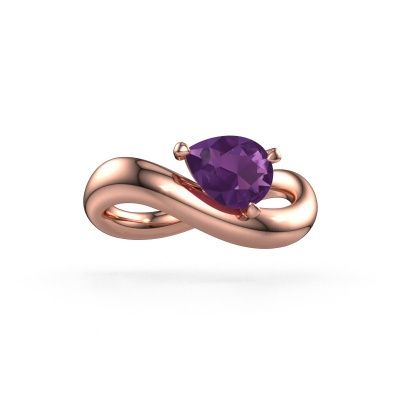 Verlobungsring Chloe PER 585 Roségold Amethyst 8x6 mm