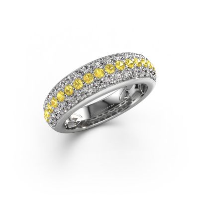Ring Emely 8 585 white gold yellow sapphire 1.9 mm