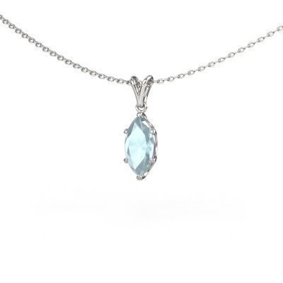 Pendant Sam MRQ 585 white gold aquamarine 10x5 mm