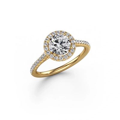 Bague de fiançailles Seline rnd 2 585 or jaune diamant synthétique 1.340 crt