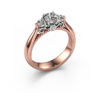 Engagement ring Tiffani 585 rose gold diamond 0.64 crt