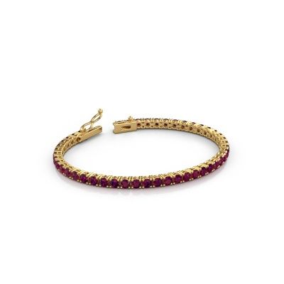 Tennisarmband Shirley 3.4 585 rhodoliet goud 3.4 mm