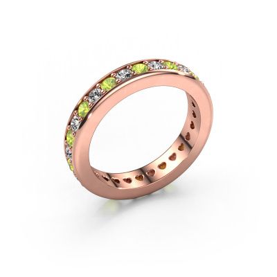 Stackable ring Nienke 585 rose gold peridot 2.2 mm