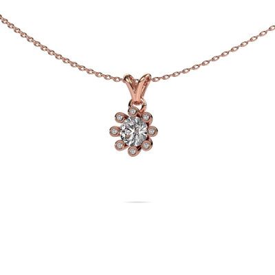 Pendentif Carola 3 585 or rose diamant 0.50 crt