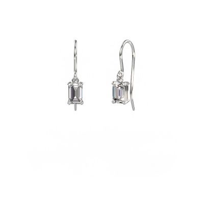 Pendants d'oreilles Laurie EME 1 585 or blanc diamant 2.30 crt