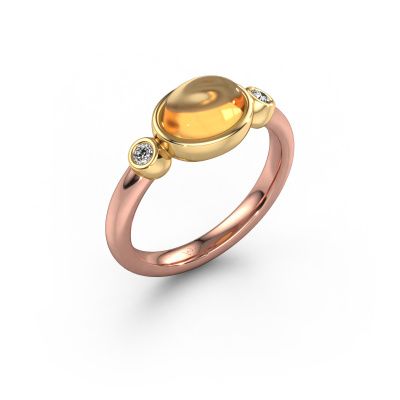 Ring Liane 585 rose gold citrin 7x5 mm