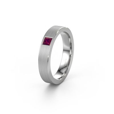 Friendship ring WH0101L14BMSQ 585 white gold rhodolite ±0.16x0.08 in