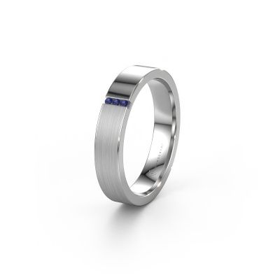 Wedding ring WH1103L14AMP 585 white gold sapphire ±4x1.7 mm