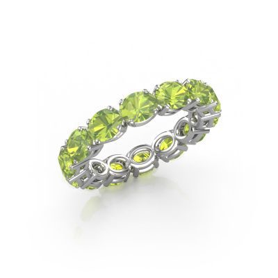 Ring Vivienne OVL 5x4 585 white gold peridot 5x4 mm
