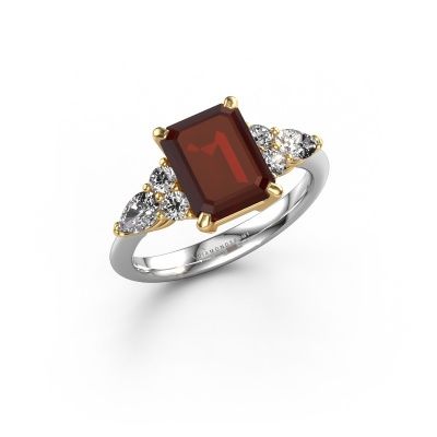 Promise ring Melani EME 585 white gold garnet 9x7 mm