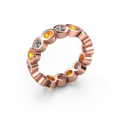 Stackable ring Edwina 3 585 rose gold lab grown diamond 0.80 crt