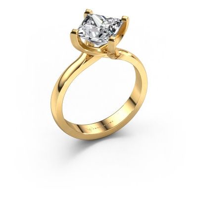 Engagement ring Dewi Square 585 gold lab grown diamond 2.00 crt
