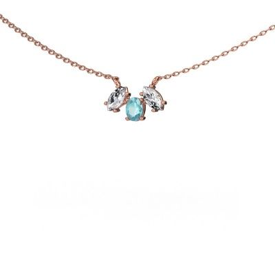 Necklace Rachal 585 rose gold blue topaz 4x3 mm