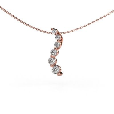 Pendant Celeste 1 585 rose gold zirconia 2 mm