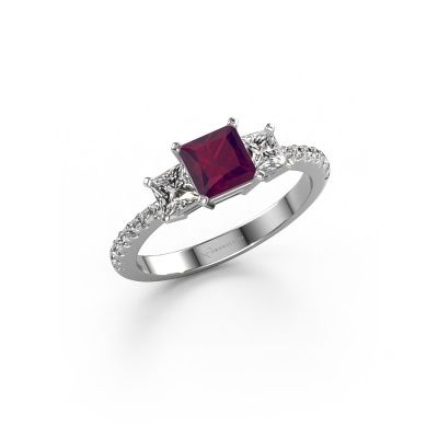 Engagement ring Dorla 950 platinum rhodolite 5 mm