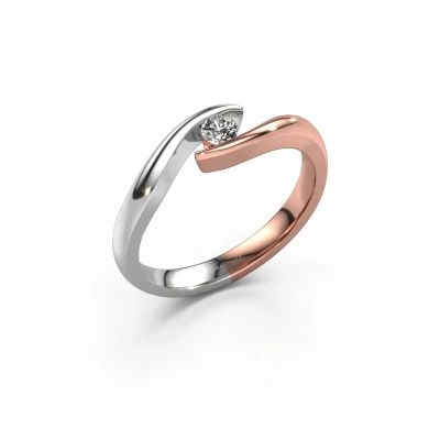 Verlobungsring Alaina 585 Roségold Diamant 0.10 crt