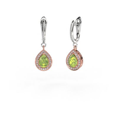 Drop earrings Ginger 2 585 rose gold peridot 7x5 mm