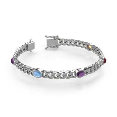 Link link bracelet Corinne 5 7mm 585 white gold