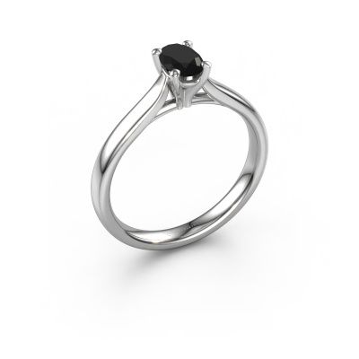 Verlobungsring Mignon ovl 1 950 Platin Schwarz Diamant 1.40 crt