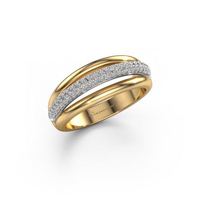 Ring Paris 585 gold zirconia 1 mm