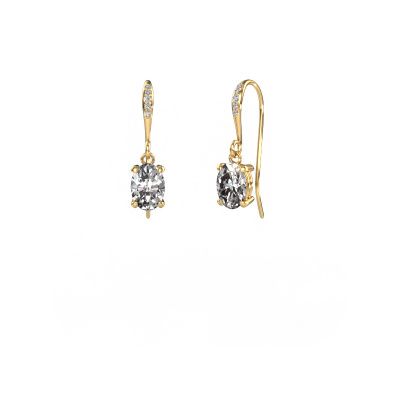 Pendants d'oreilles Laurie OVL 2 585 or jaune diamant 1.23 crt