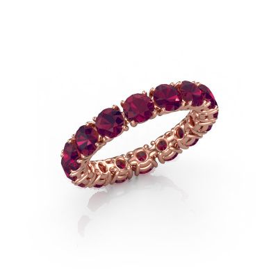 Stackable ring Vivienne 4.0 585 rose gold rhodolite 4 mm