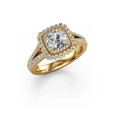 Engagement ring Annette 585 gold lab grown diamond 1.618 crt