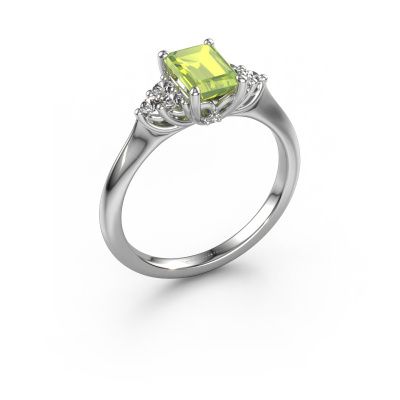 Verlobungsring Felipa EME 950 Platin Peridot 7x5 mm