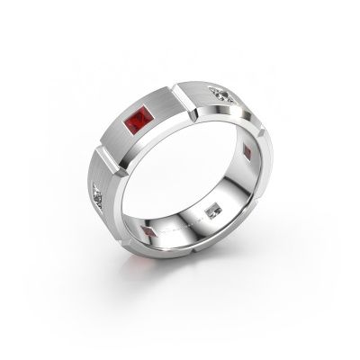 Men's ring Steve 950 platinum ruby 3 mm