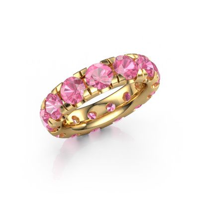 Stackable ring Jackie 5.0 585 gold pink sapphire 5 mm