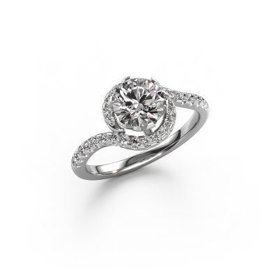 Engagement ring Elli 950 platinum diamond 1.31 crt