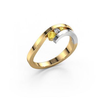 Ring Evalyn 2 585 gold yellow sapphire 2.8 mm